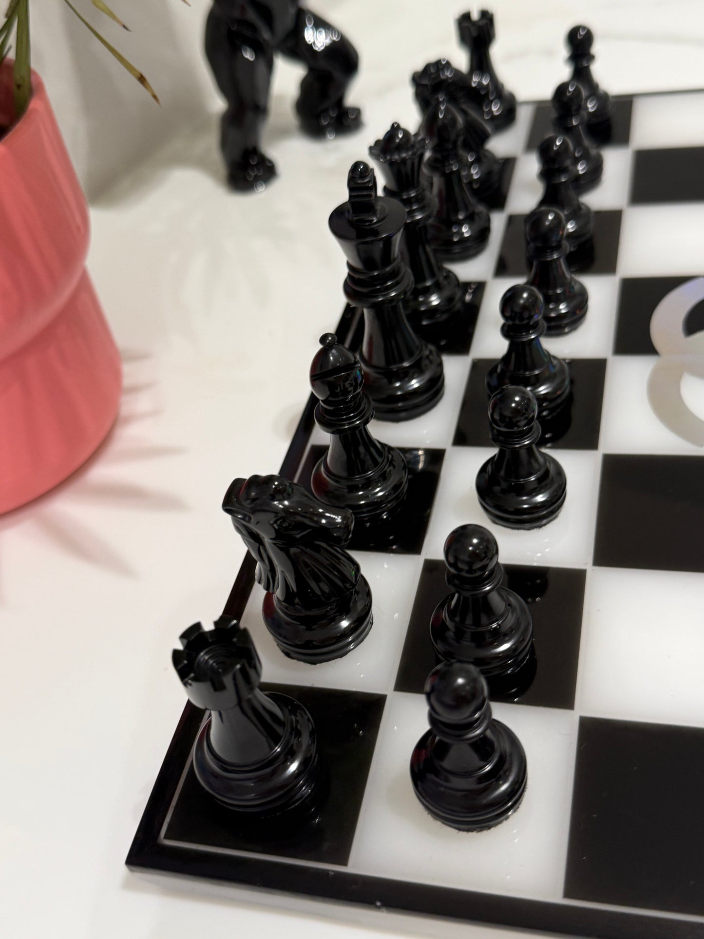 Chess Board Set Chanel Game white and black