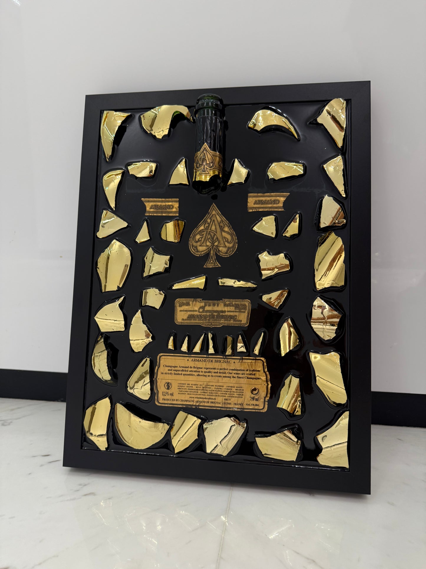 ACE Champagne Gold Broken Bottle art