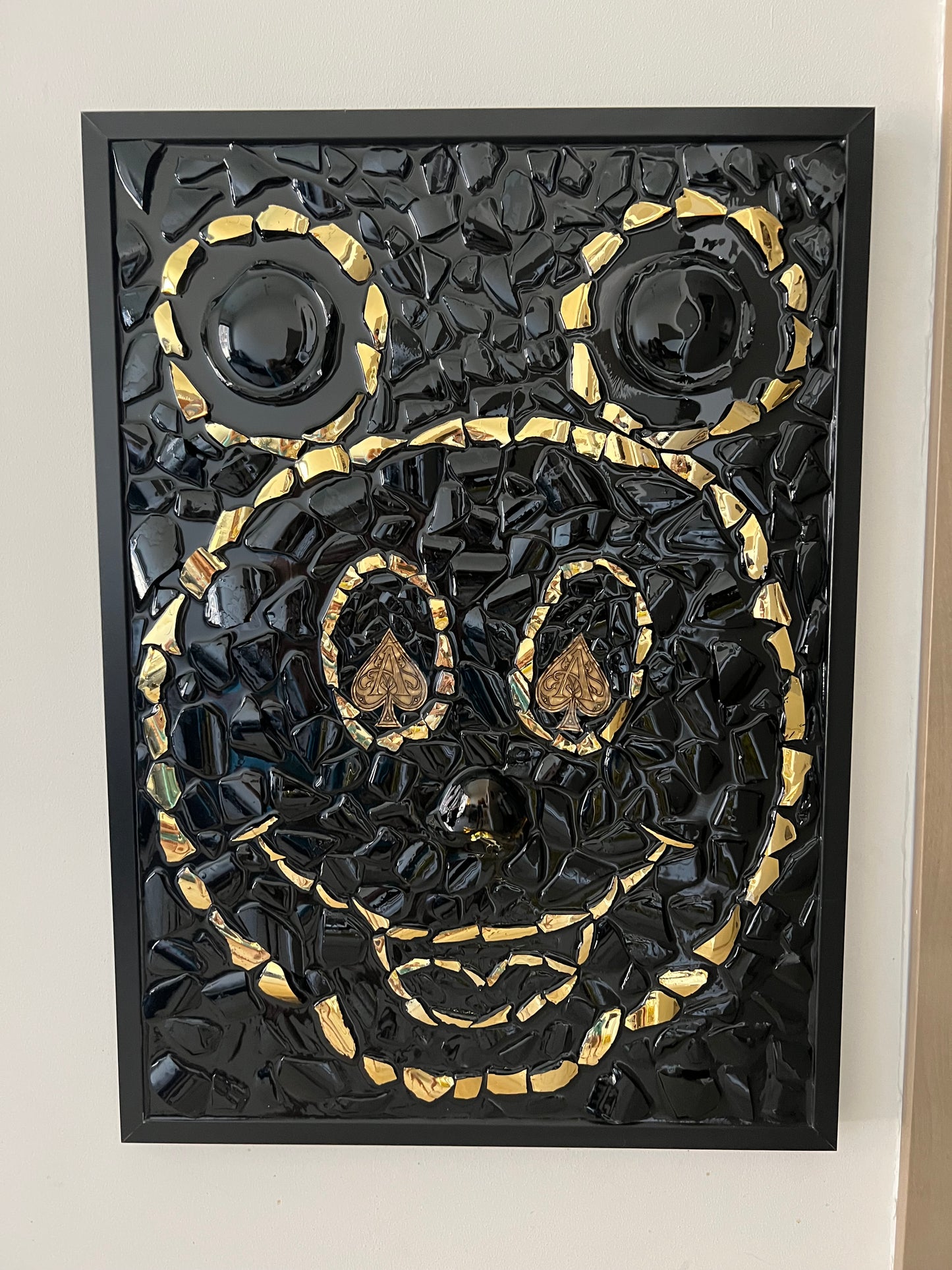 Big Mickey Mouse Frame Gold black