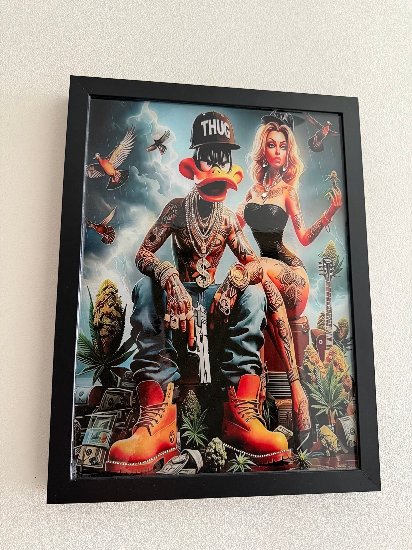Thug Duck Art Frame black