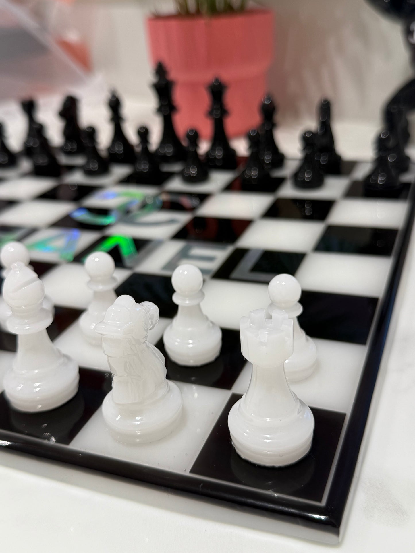 Chess Board Set Chanel Game white and black