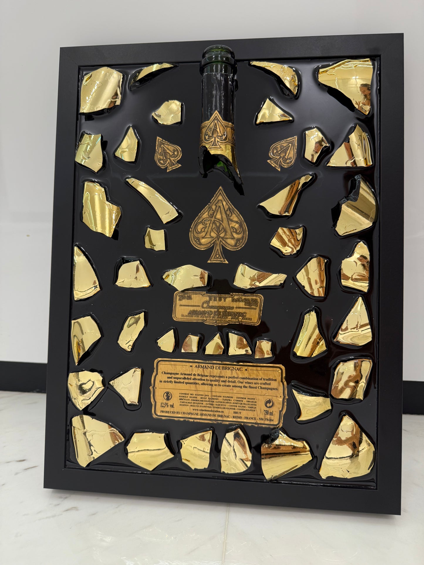 ACE Champagne Gold Broken Bottle art