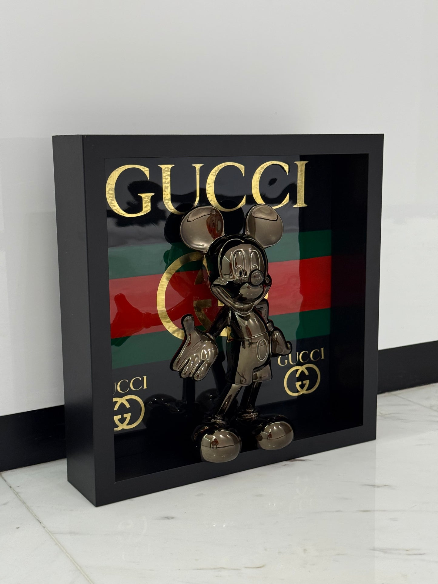Grey Mickey in Gucci Frame – Modern Minimalism Meets Luxury