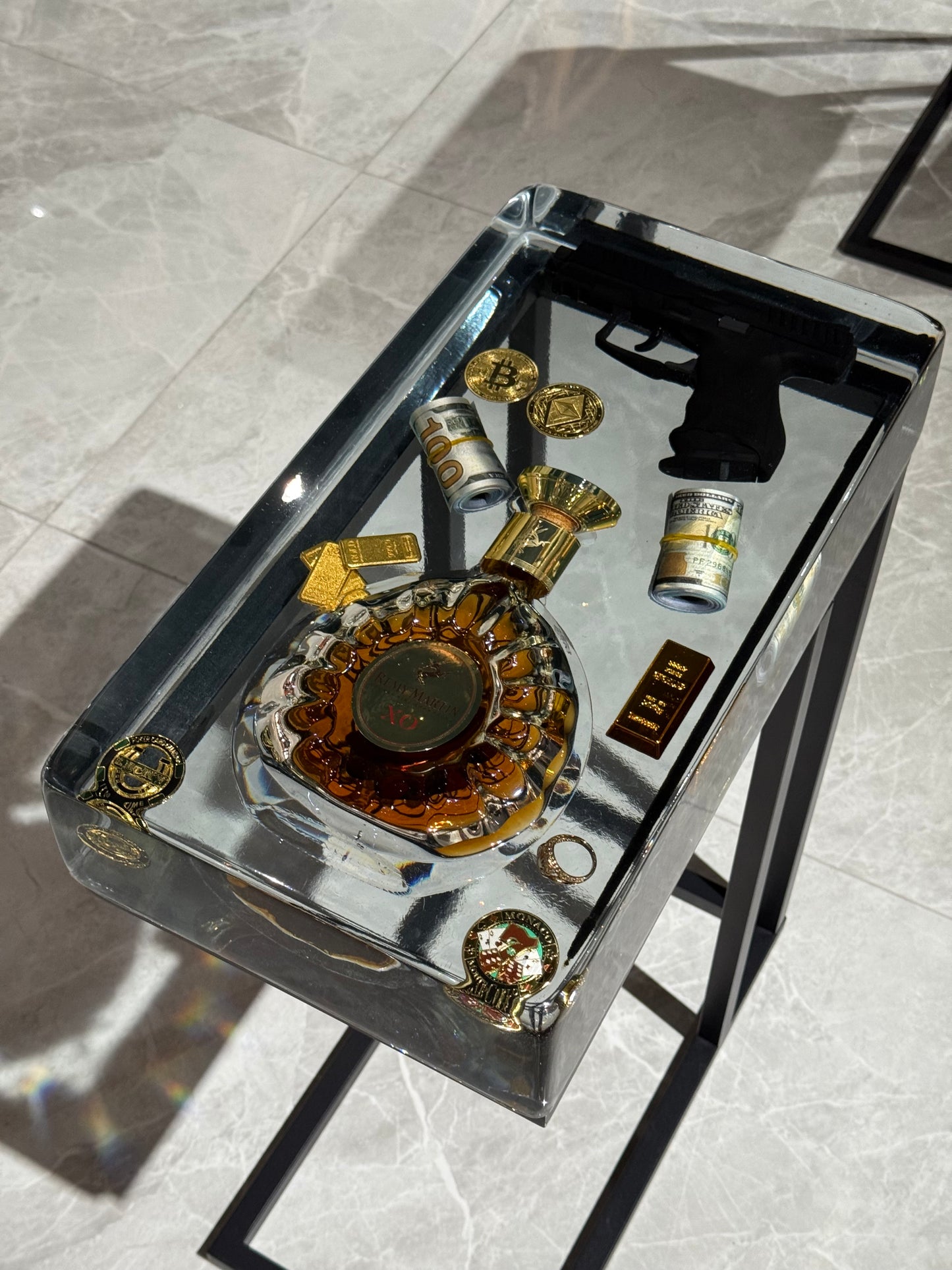 Remy Martin XO Square Side Table