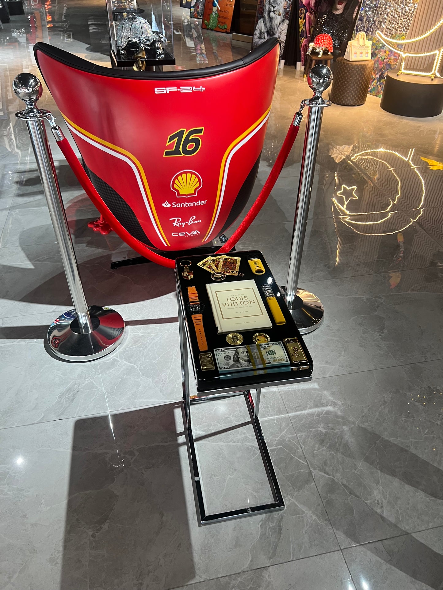 Richard Mille and Louis Vuitton Book Square Side Table