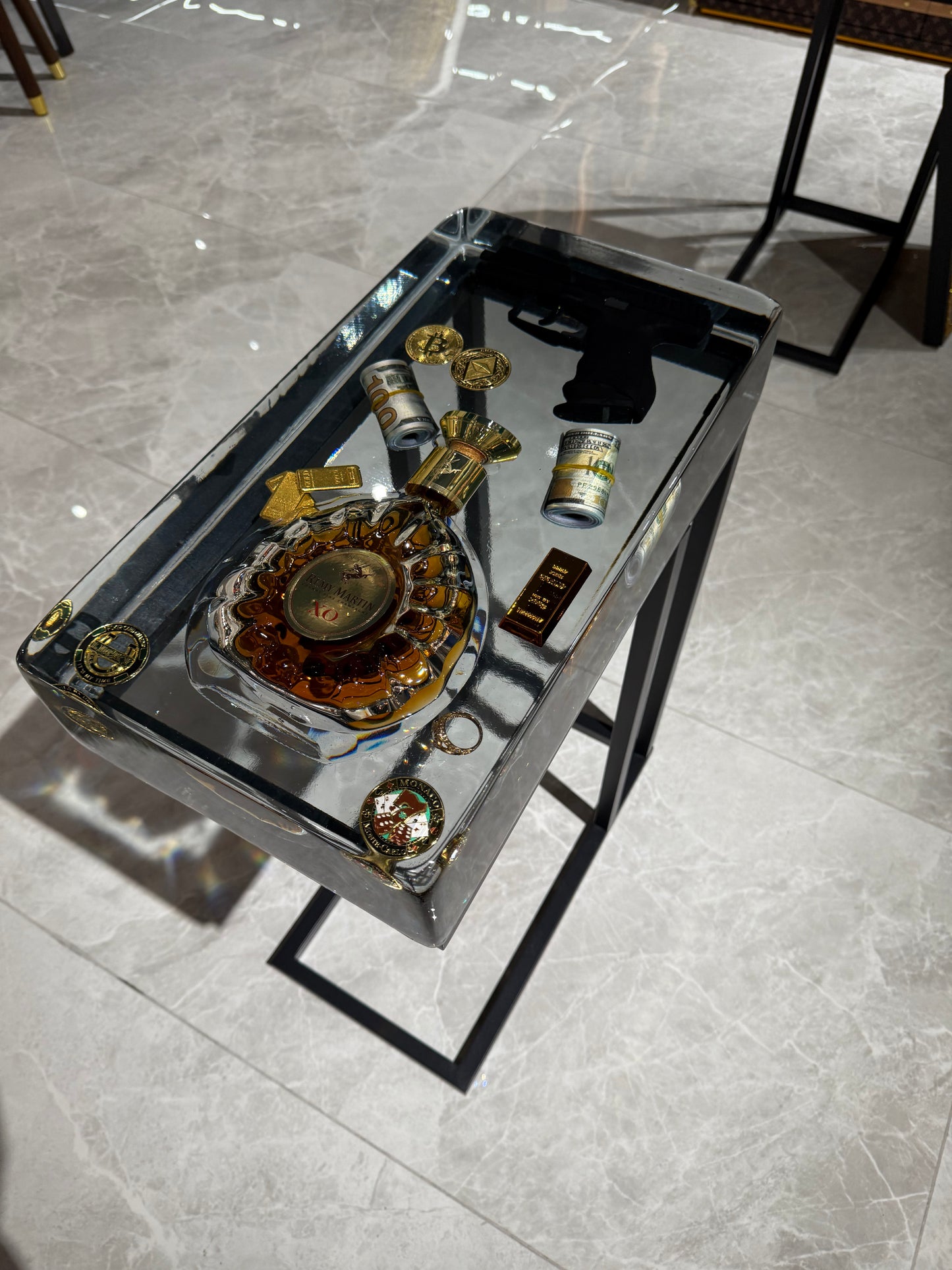 Remy Martin XO Square Side Table