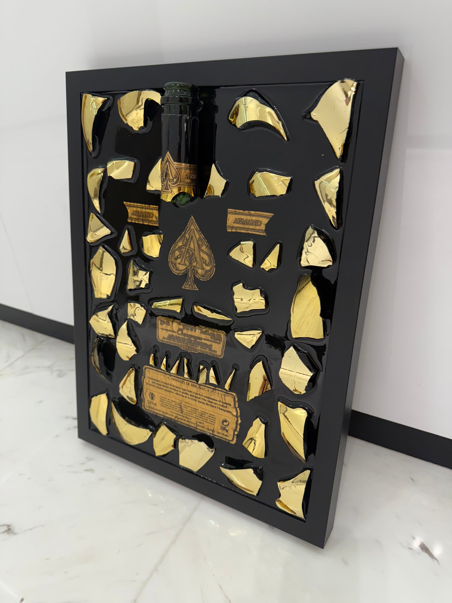 ACE Champagne Gold Broken Bottle art