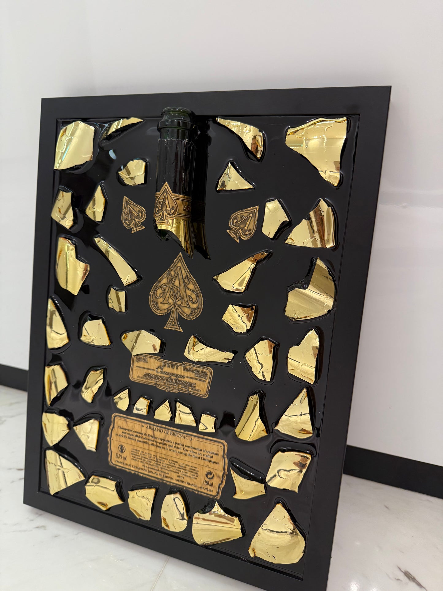 ACE Champagne Gold Broken Bottle art