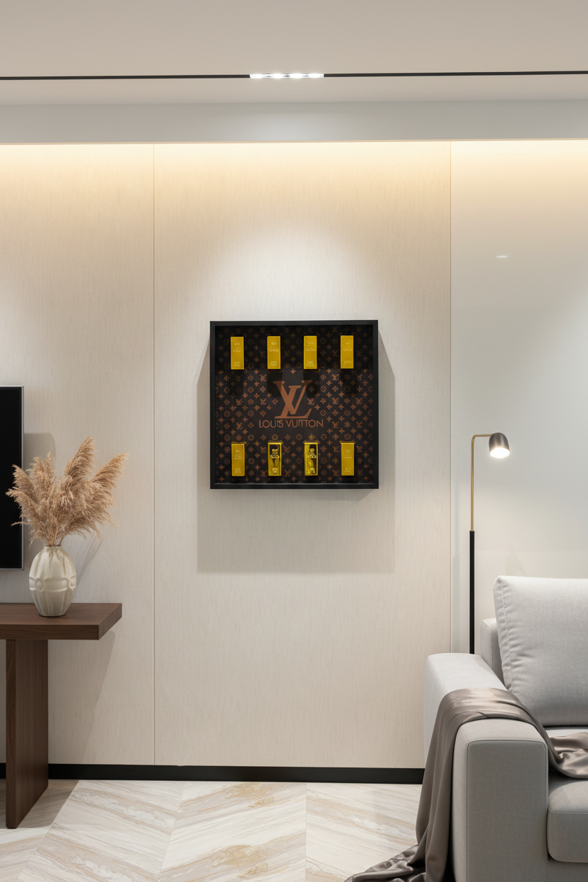 Luxury Gold Bar Collection Box Frame