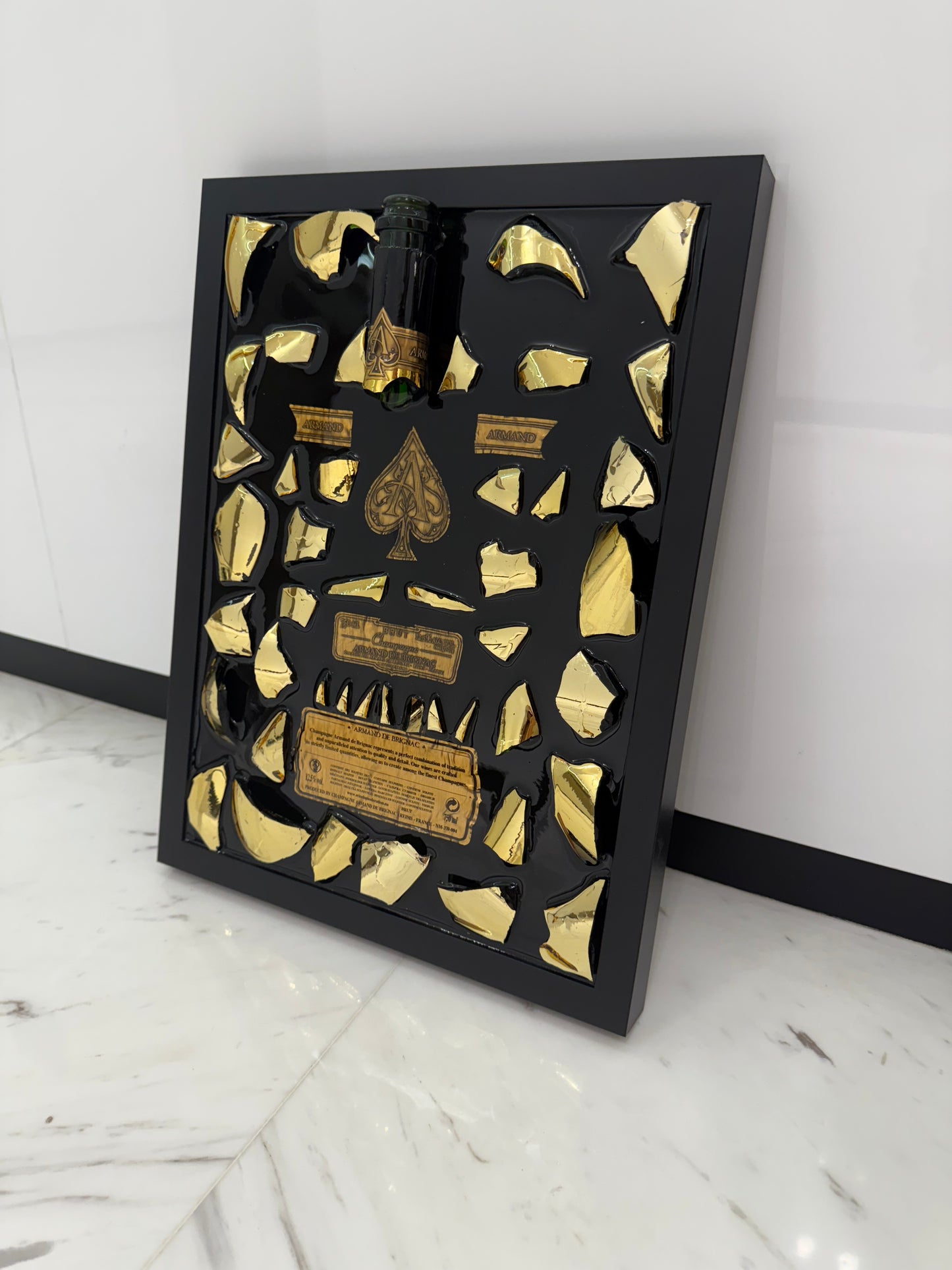 ACE Champagne Gold Broken Bottle art