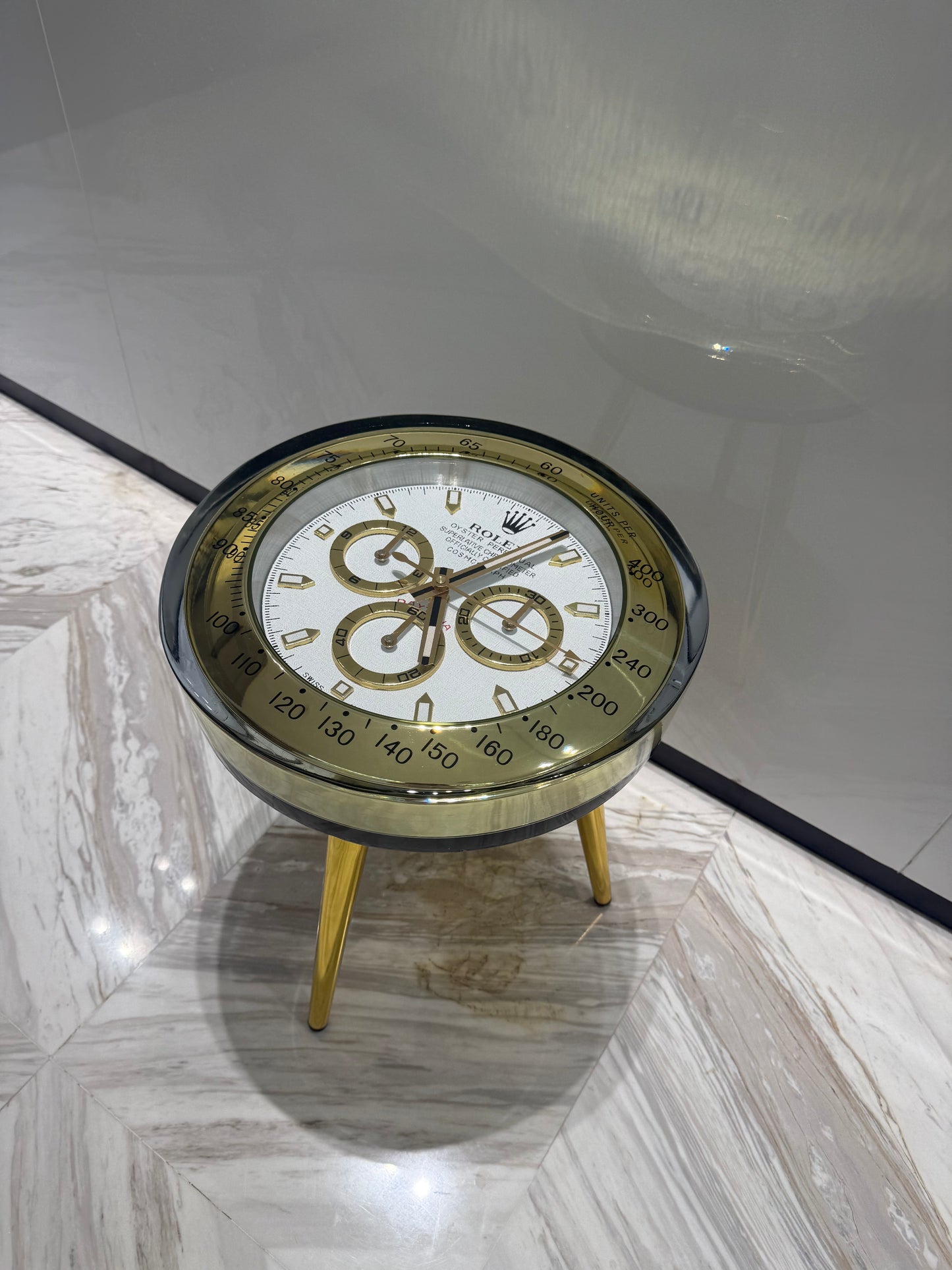 Handmade Luxury Timepiece-Inspired Round Side Table