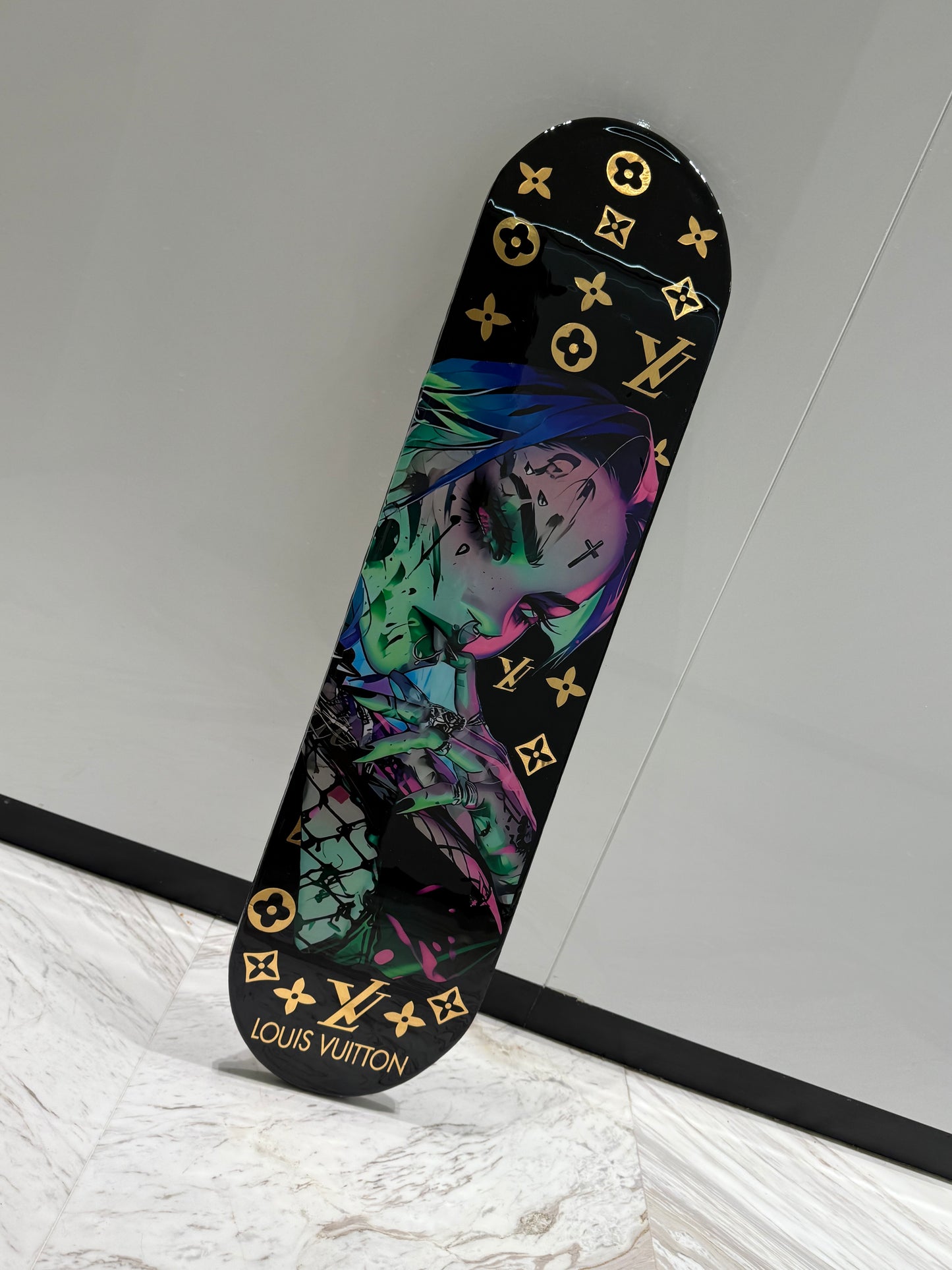 LV Skateboard Louis Vuitton Punk Lady black