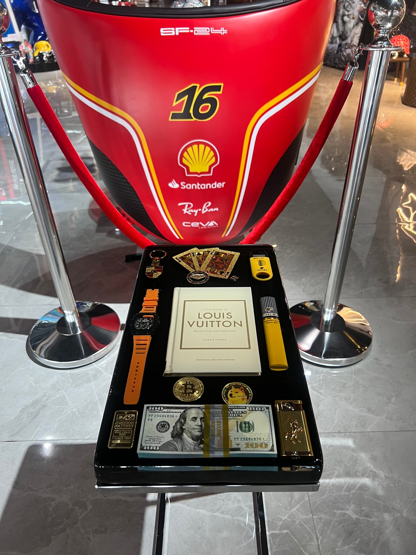 Richard Mille and Louis Vuitton Book Square Side Table
