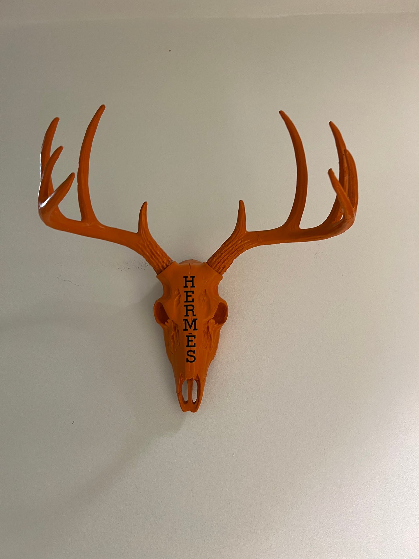 Hermes Deer Head Decor orange