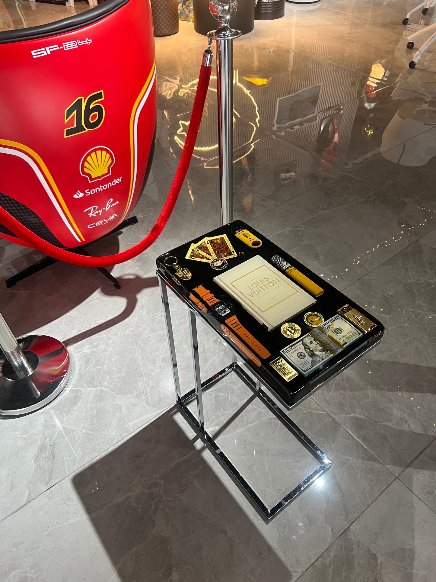 Richard Mille and Louis Vuitton Book Square Side Table