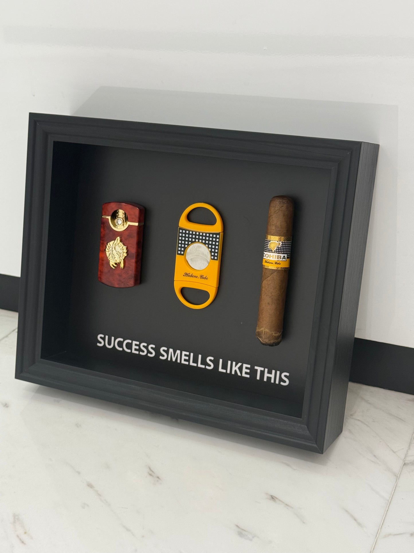 Success Smells Like This - Luxury Cigar Box Frame – A Statement for Winners