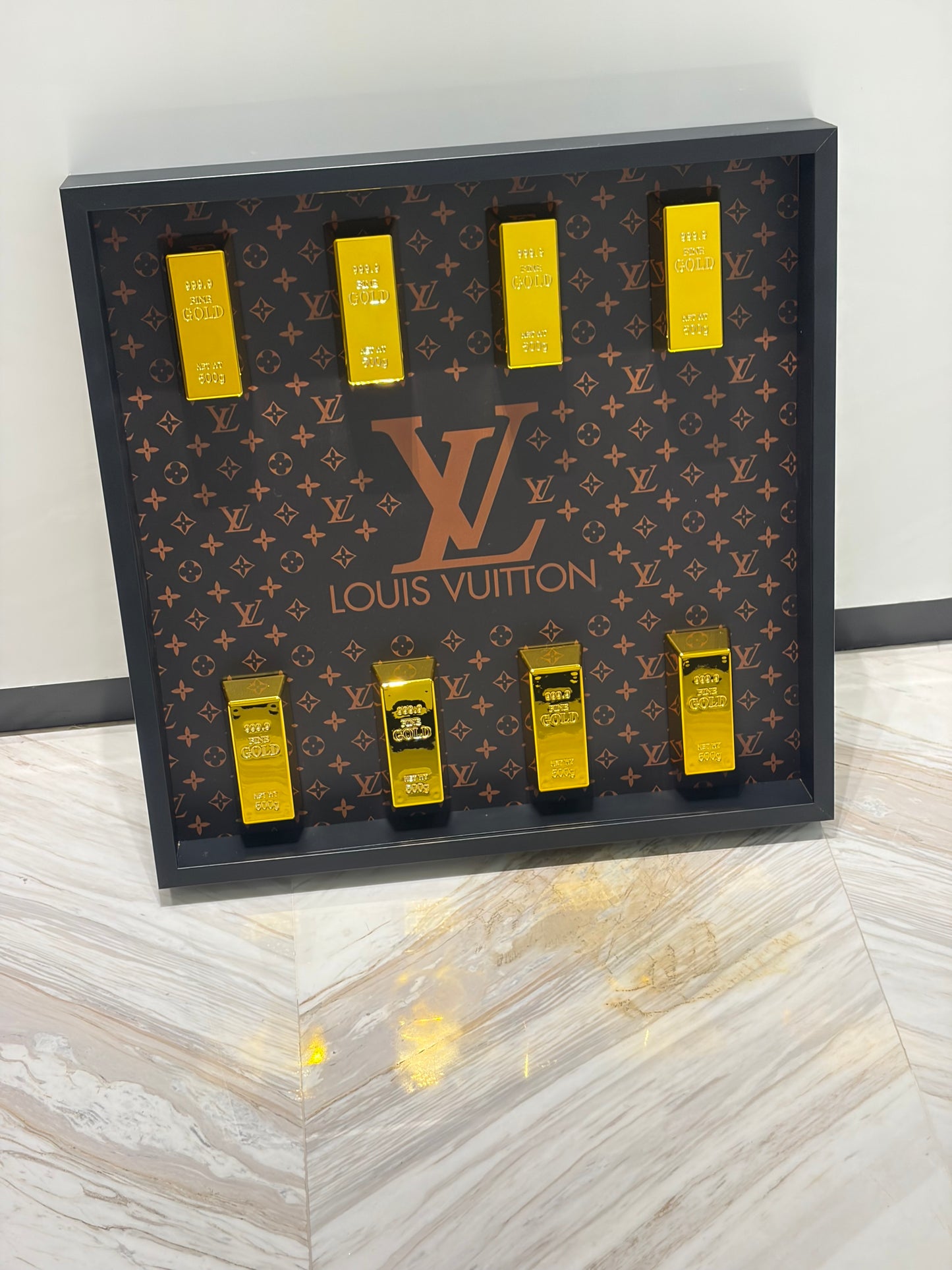 Luxury Gold Bar Collection Box Frame