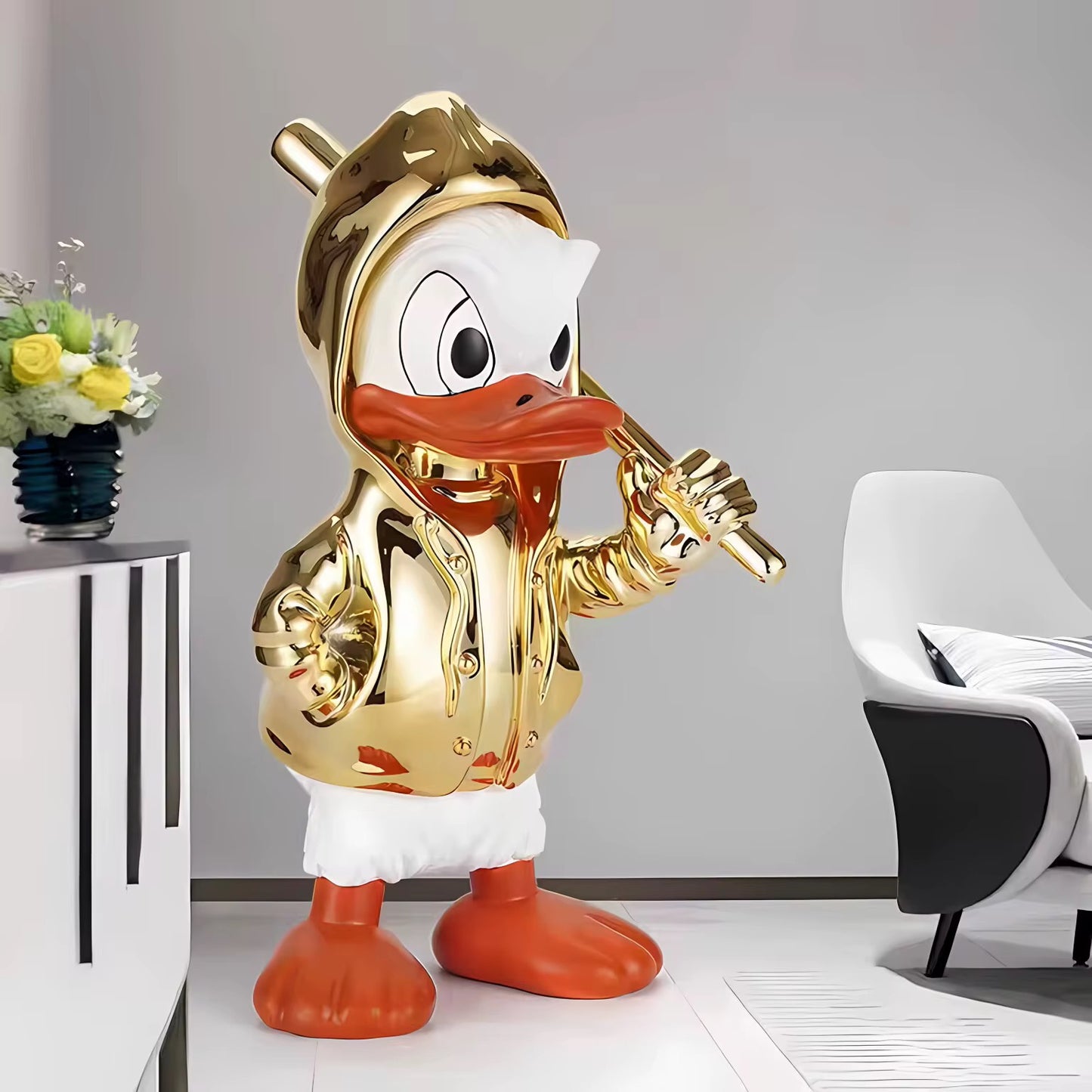 Luxury Duck Sculpture – Bold Attitude Meets Modern Art