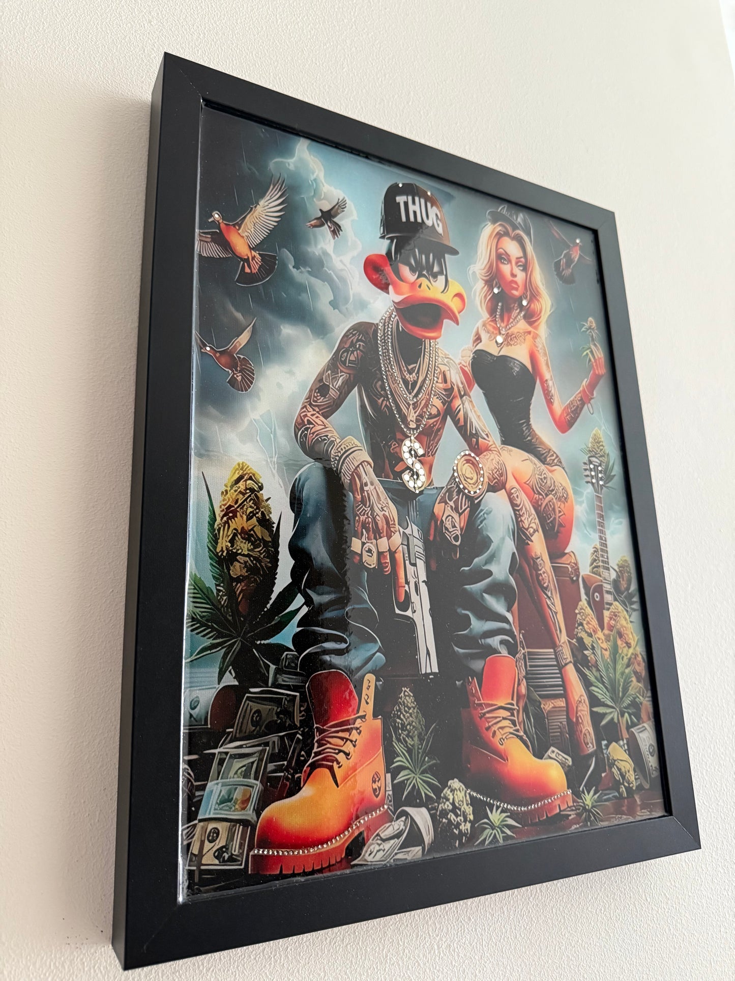 Thug Duck Art Frame black