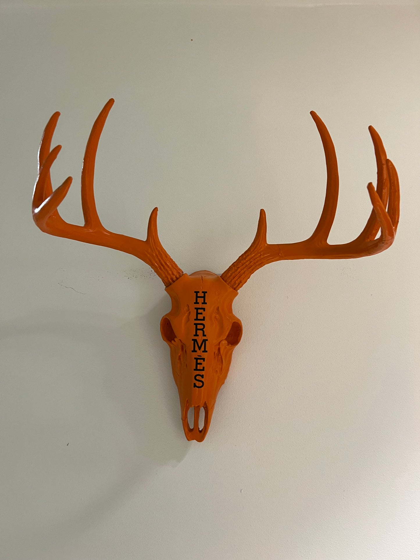 Hermes Deer Head Decor orange
