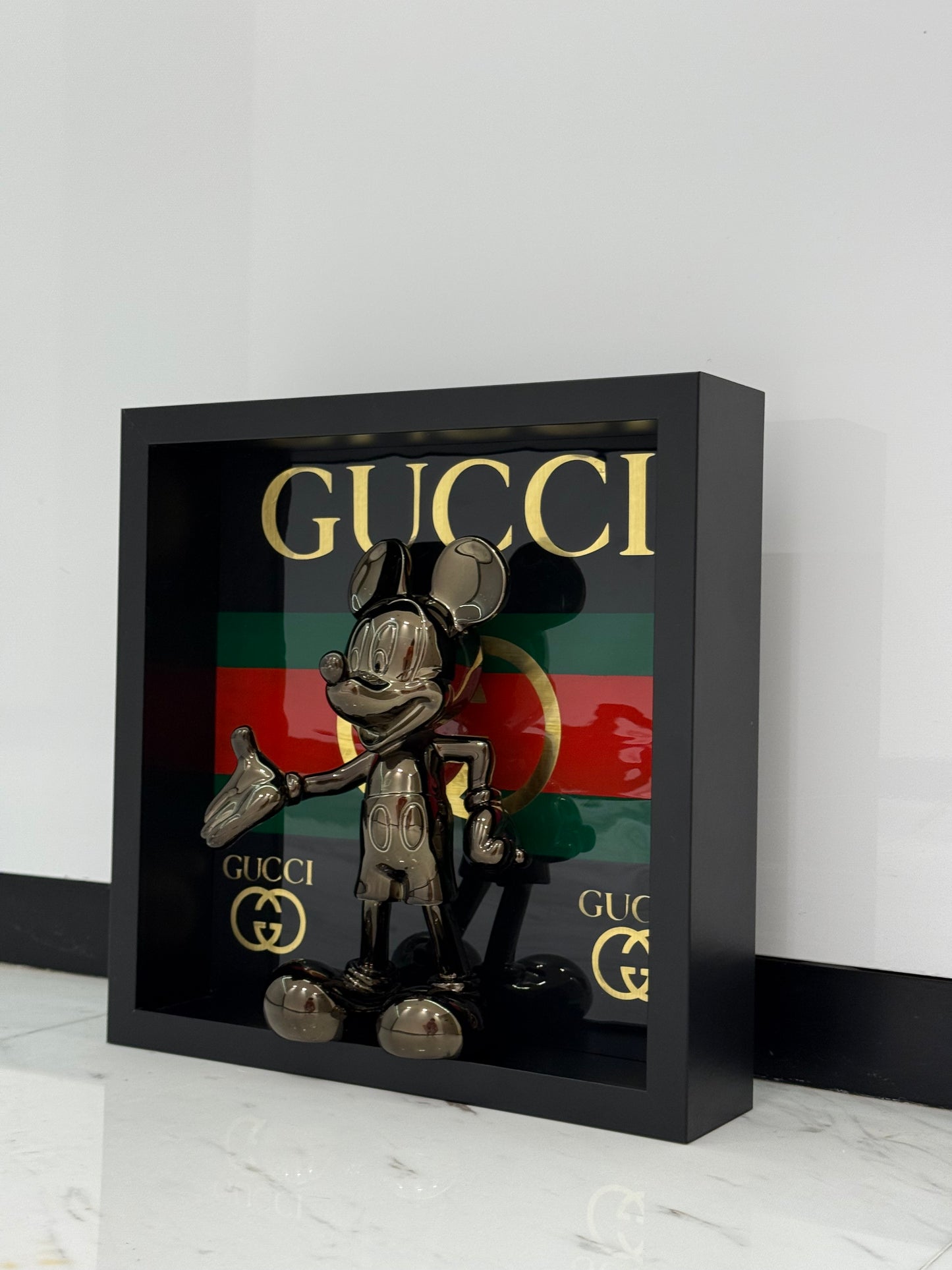 Grey Mickey in Gucci Frame – Modern Minimalism Meets Luxury