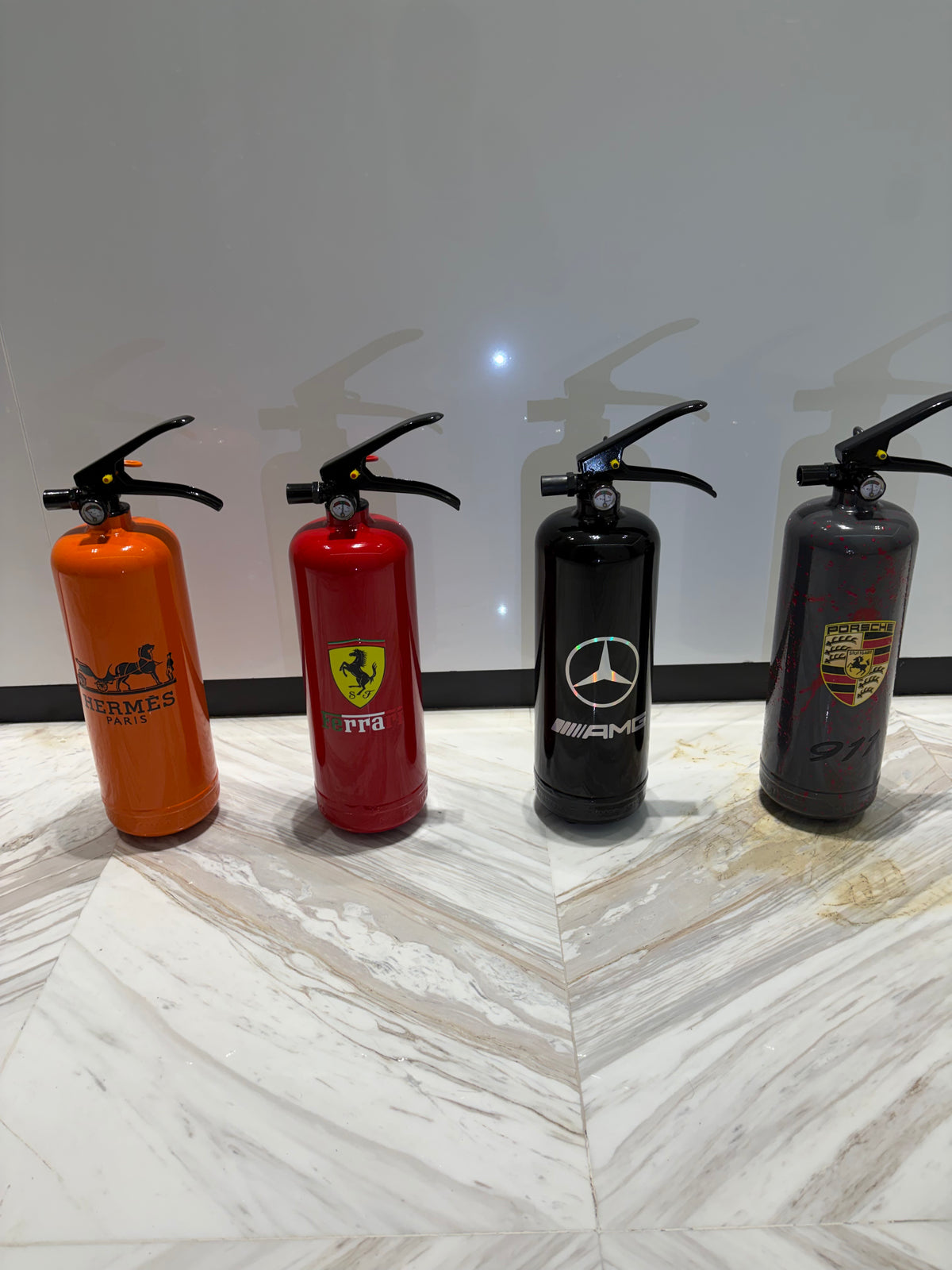 Black Performance-Inspired Decorative Fire Extinguisher