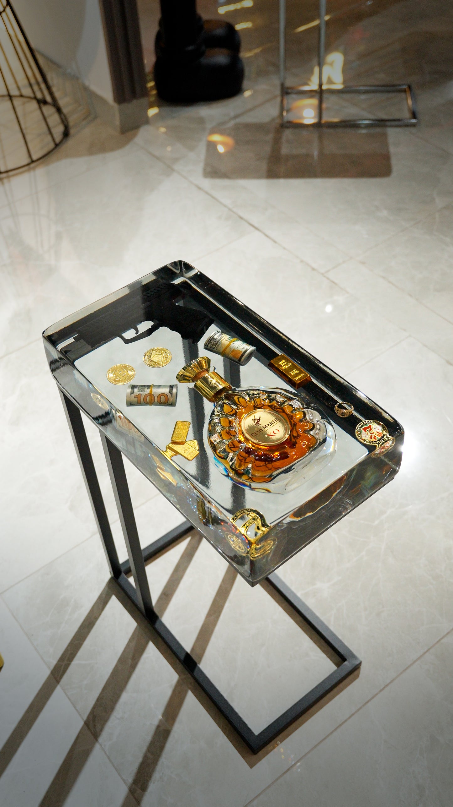 Remy Martin XO Square Side Table