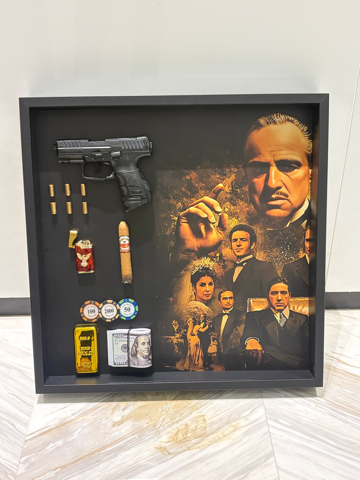 Legacy of Power Shadow Box Frame – Luxury Mafia Inspired Wall Art