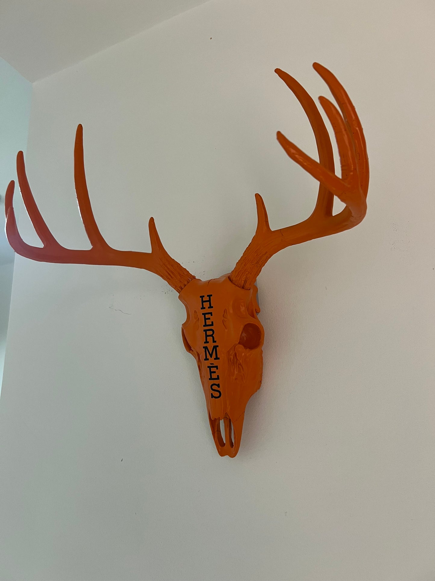 Hermes Deer Head Decor orange