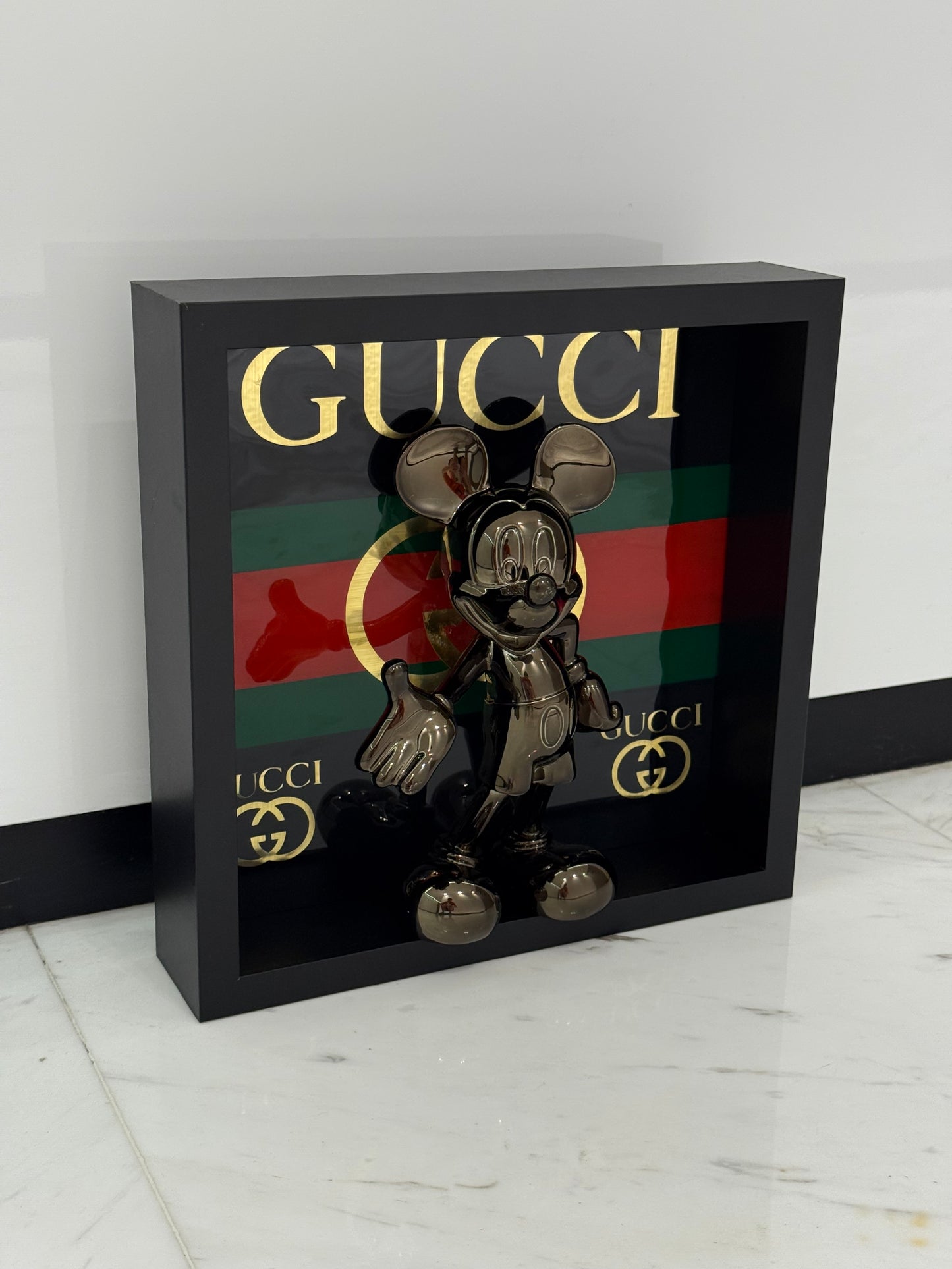 Grey Mickey in Gucci Frame – Modern Minimalism Meets Luxury