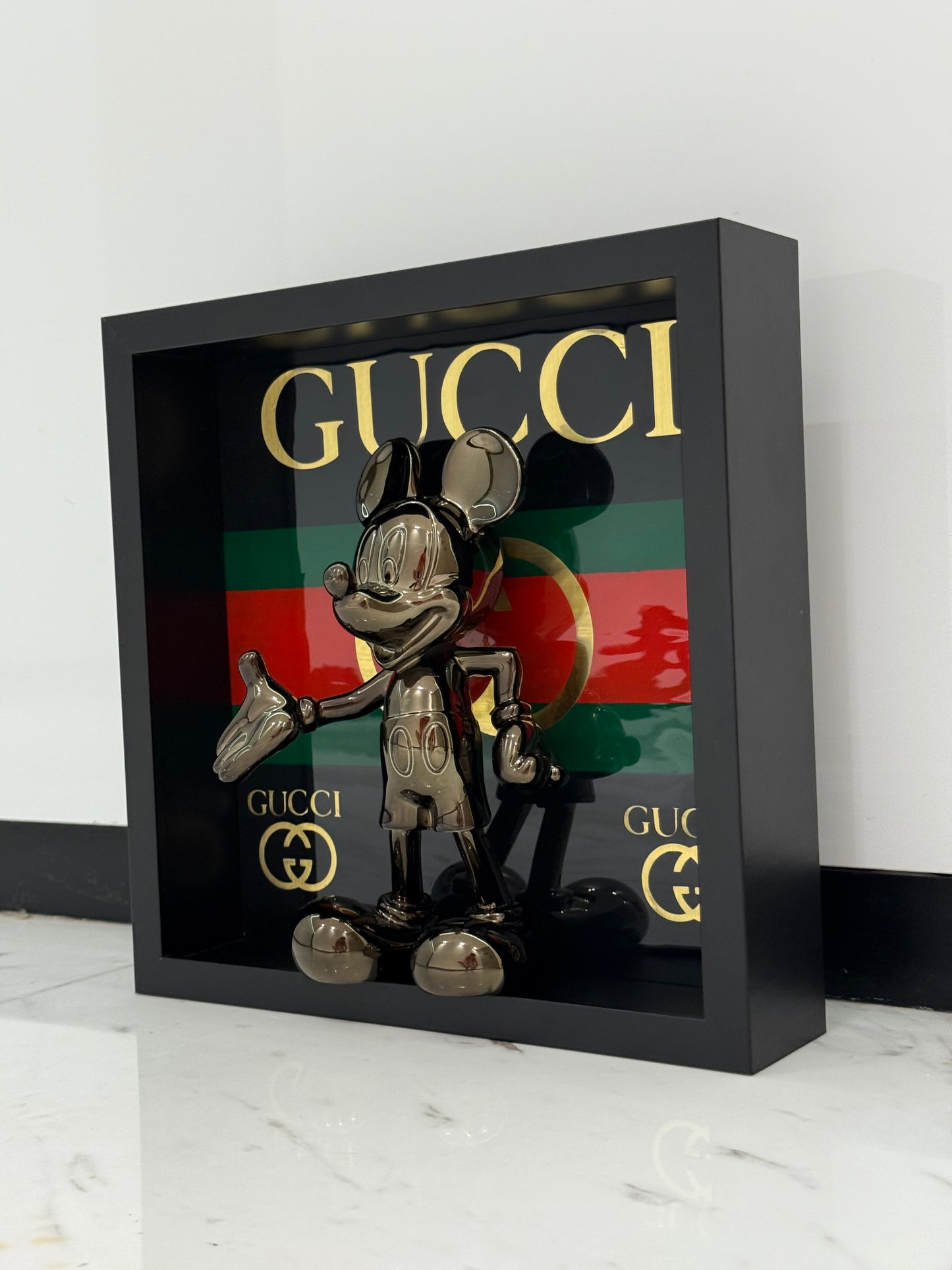 Grey Mickey in Gucci Frame – Modern Minimalism Meets Luxury