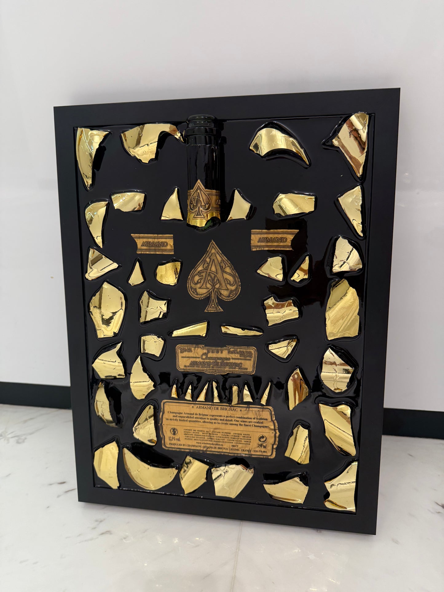 ACE Champagne Gold Broken Bottle art