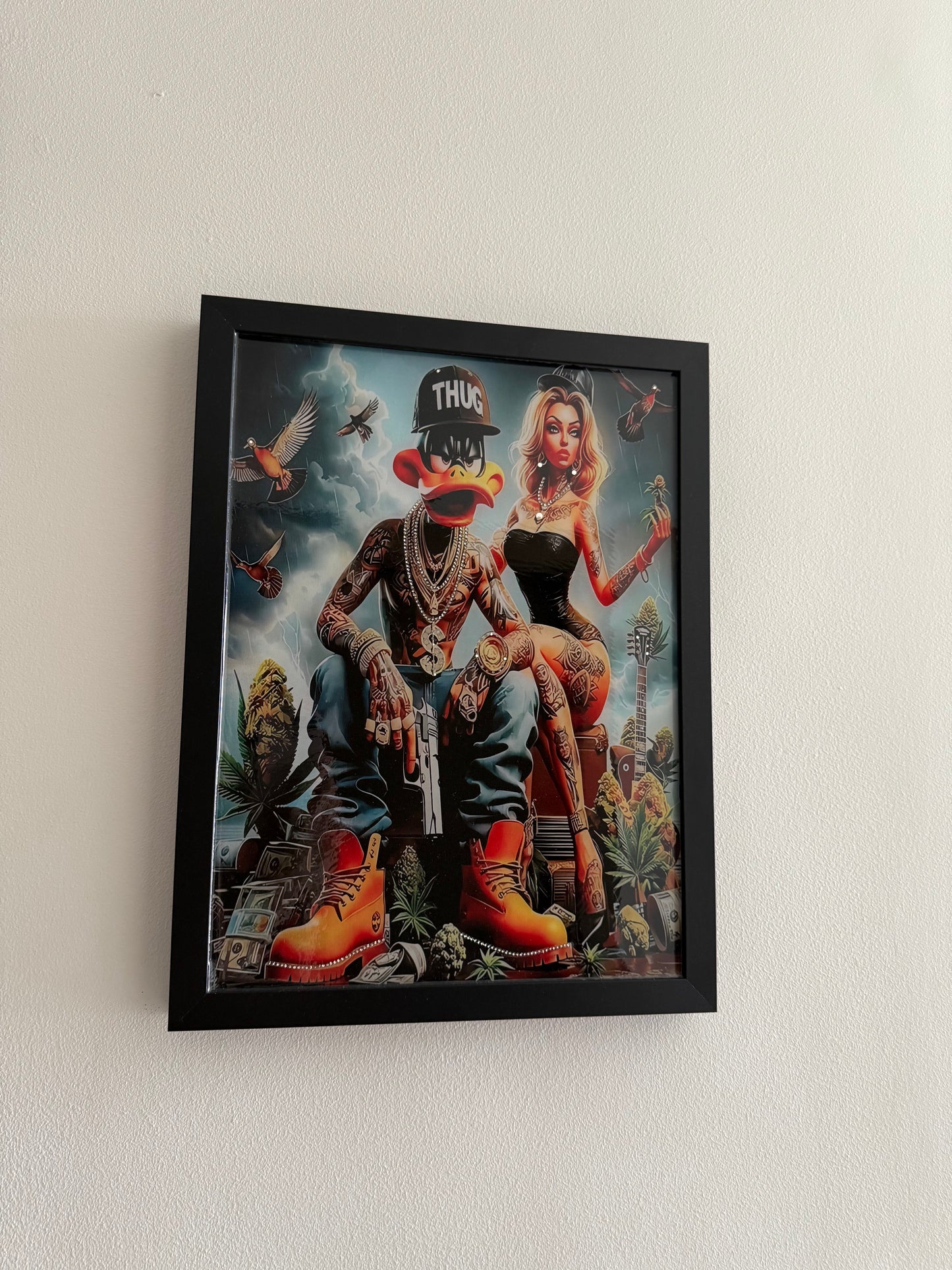 Thug Duck Art Frame black