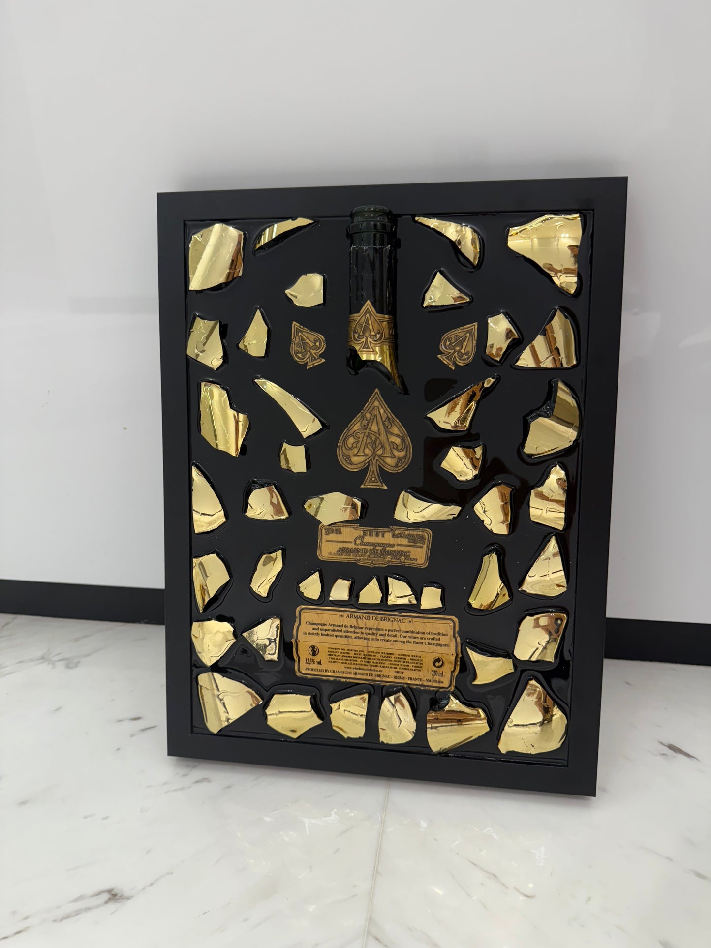 ACE Champagne Gold Broken Bottle art