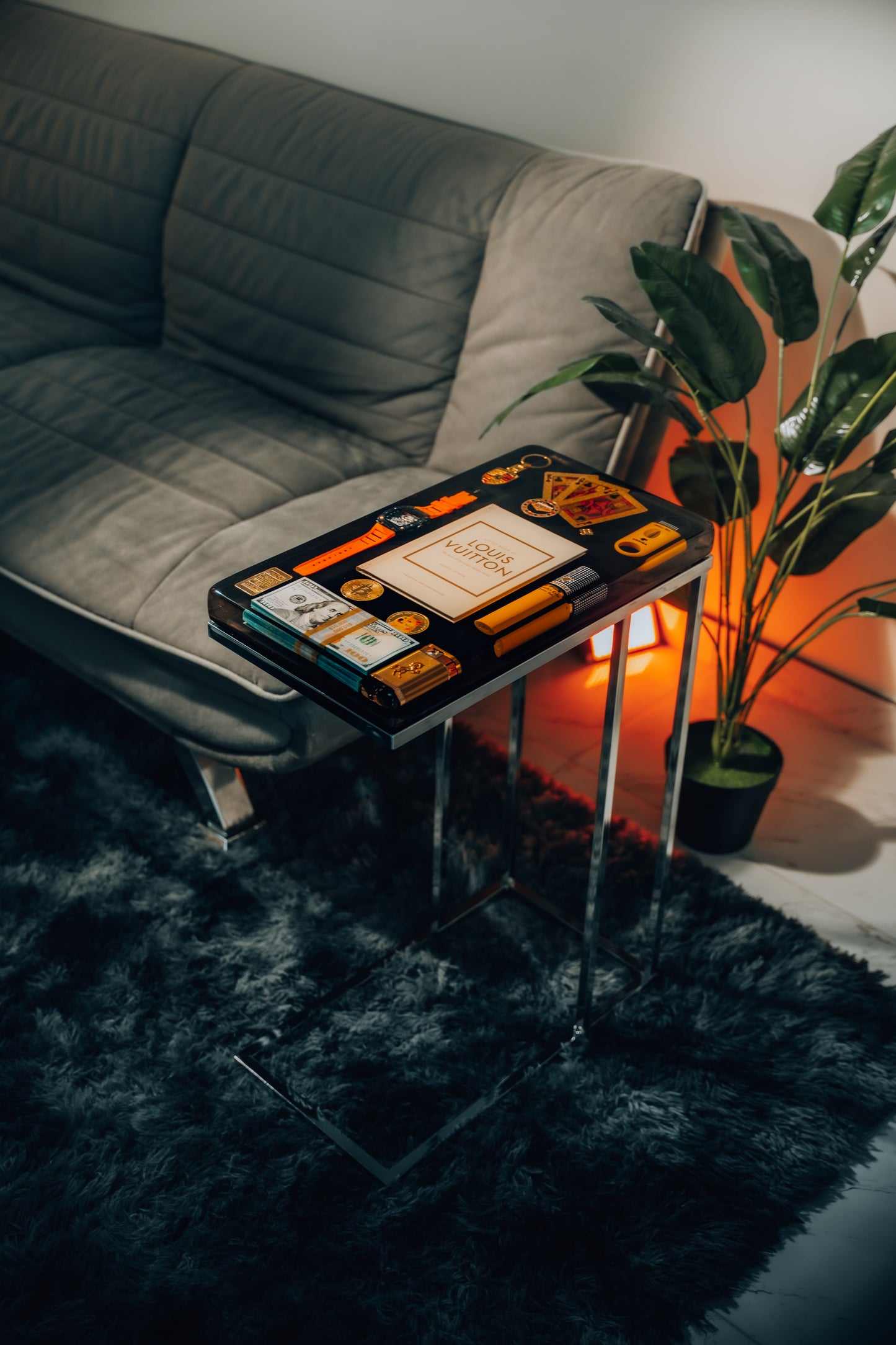 Richard Mille and Louis Vuitton Book Square Side Table