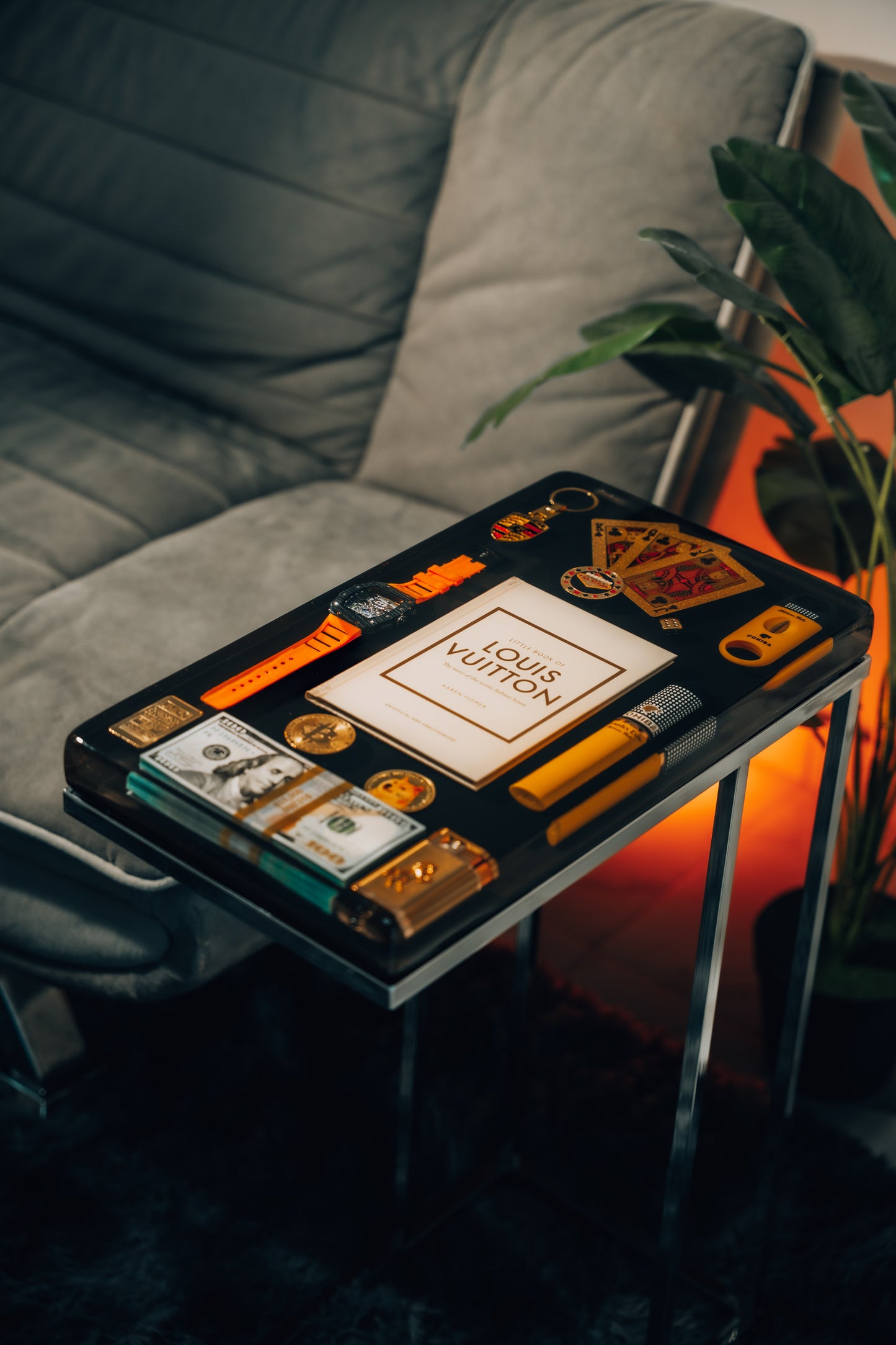 Richard Mille and Louis Vuitton Book Square Side Table