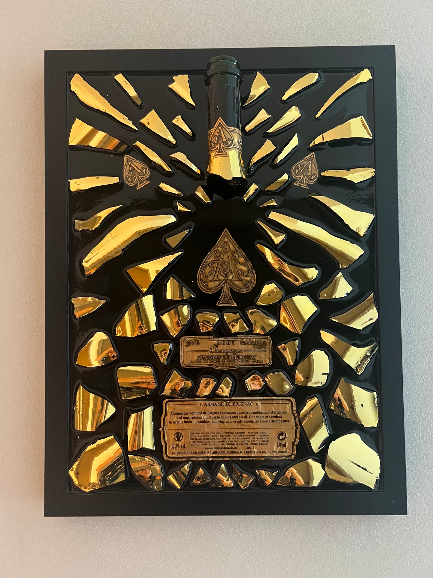 ACE Champagne Gold Broken Bottle art