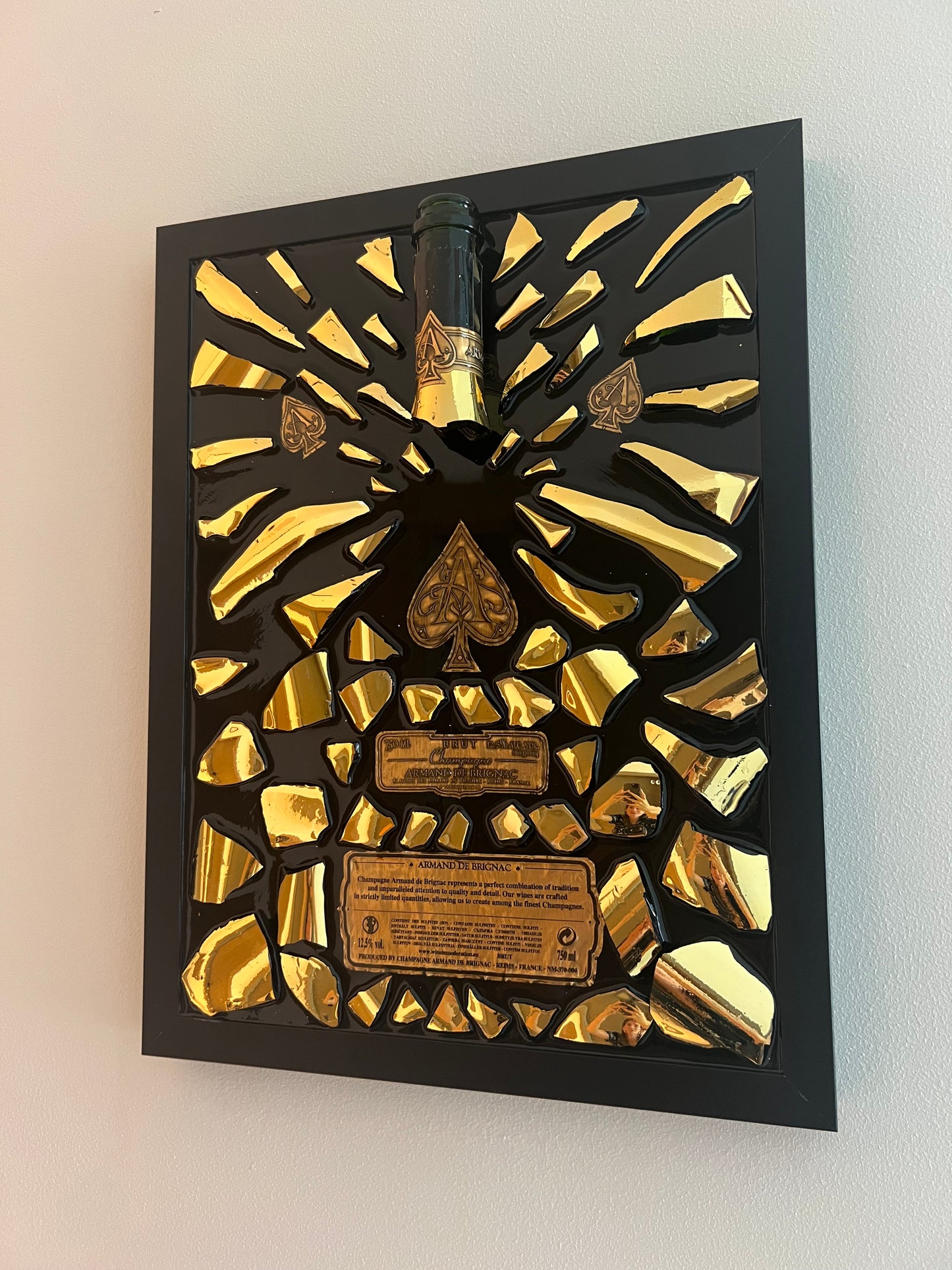 ACE Champagne Gold Broken Bottle art