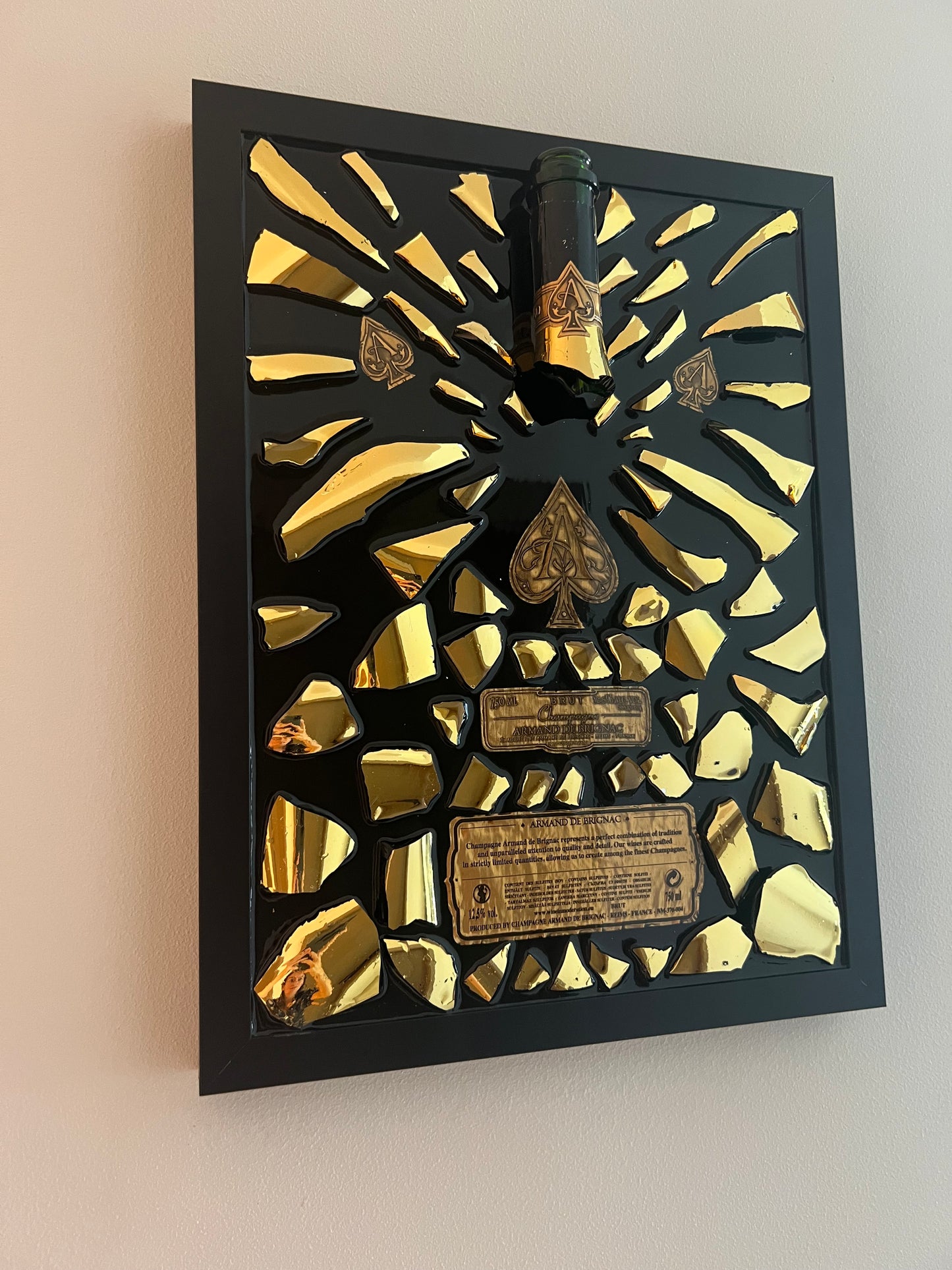 ACE Champagne Gold Broken Bottle art