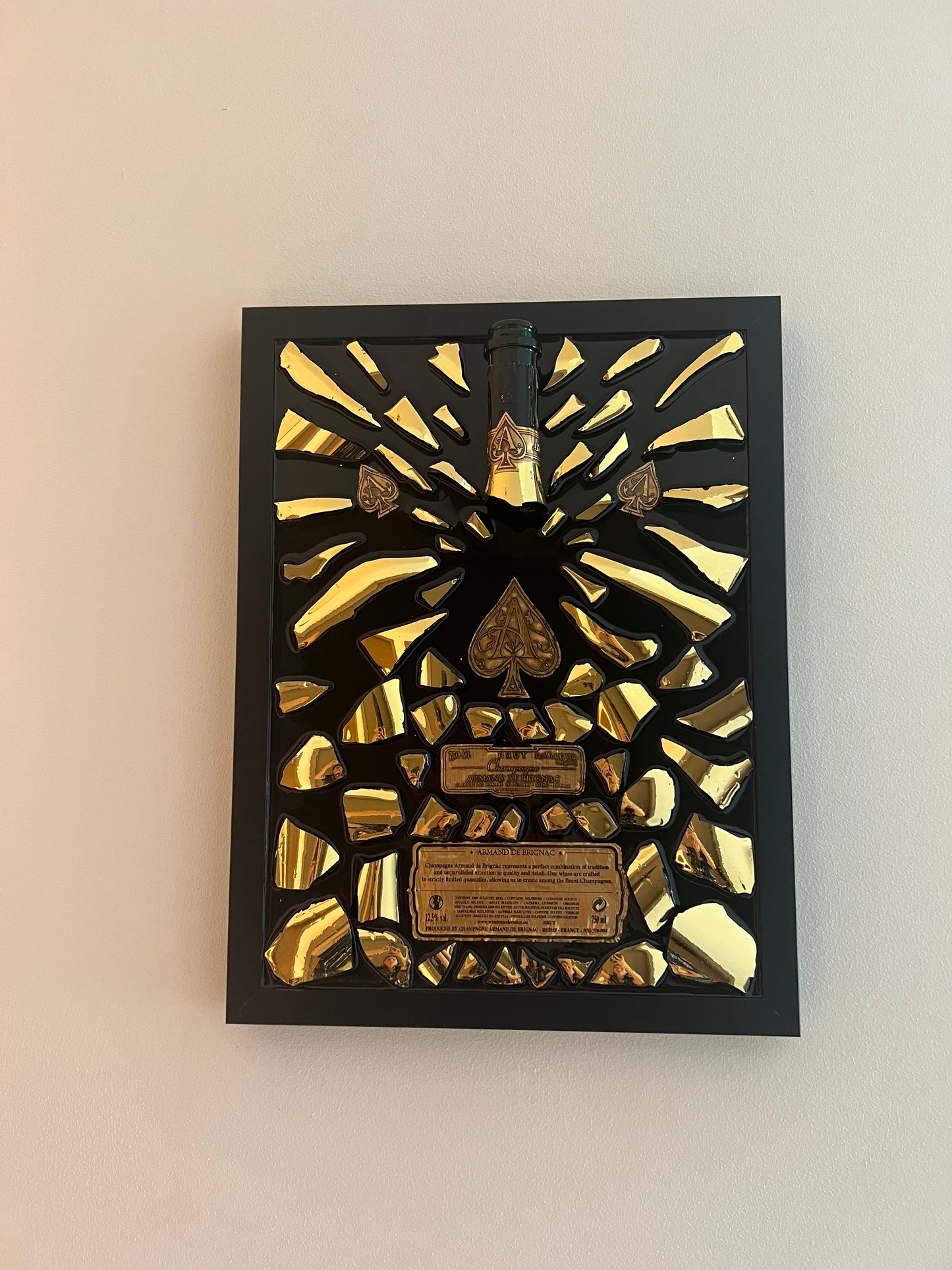 ACE Champagne Gold Broken Bottle art