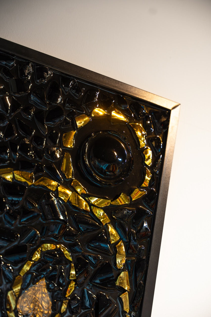 Big Mickey Mouse Frame Gold black