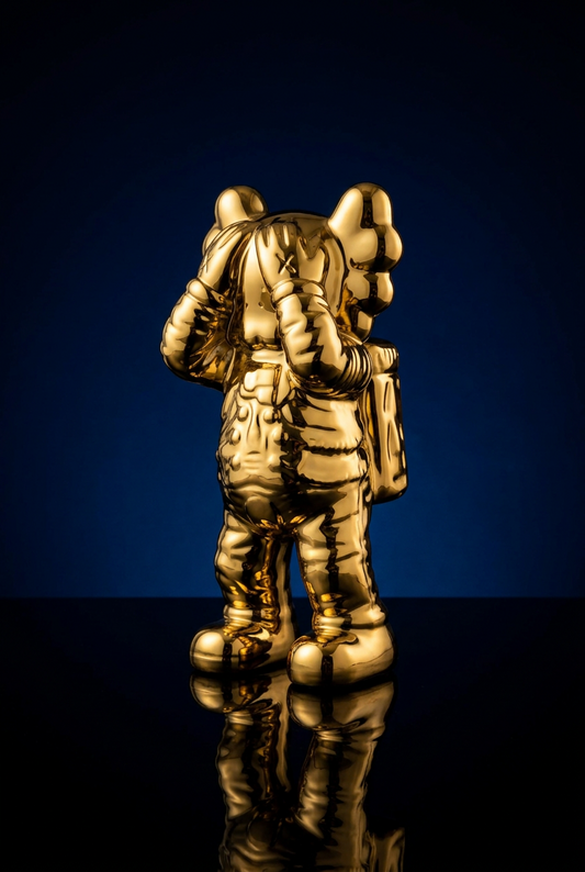 Luxury Golden Astronaut Figurine - A Unique Collectible Decoration