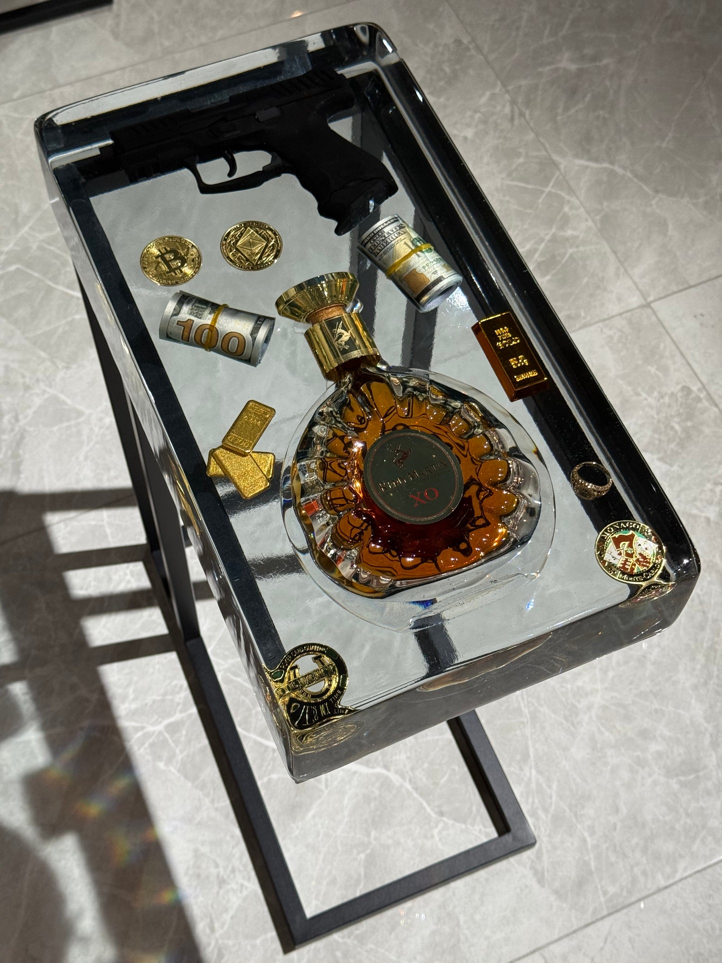 Remy Martin XO Square Side Table