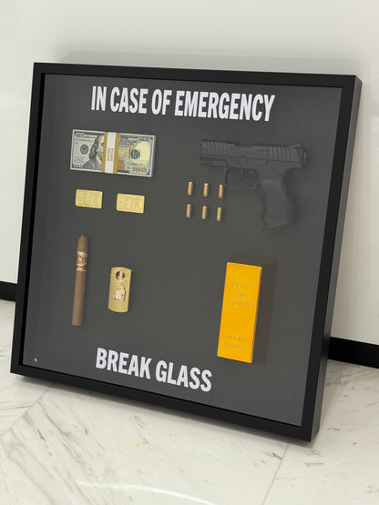 In Case of Emergency Luxury Shadow Box Frame – The Ultimate Statement Piece