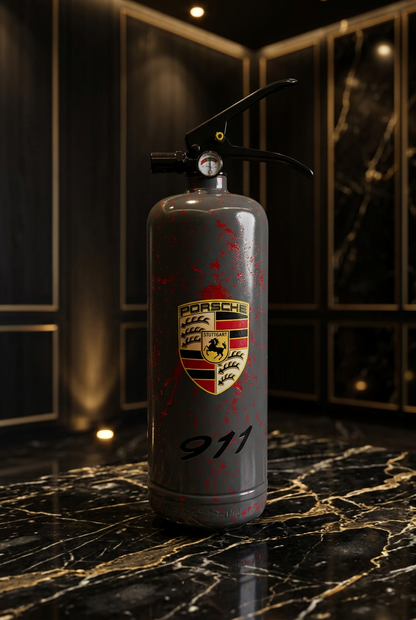 911 Motorsport-Inspired Decorative Fire Extinguisher
