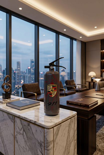 911 Motorsport-Inspired Decorative Fire Extinguisher