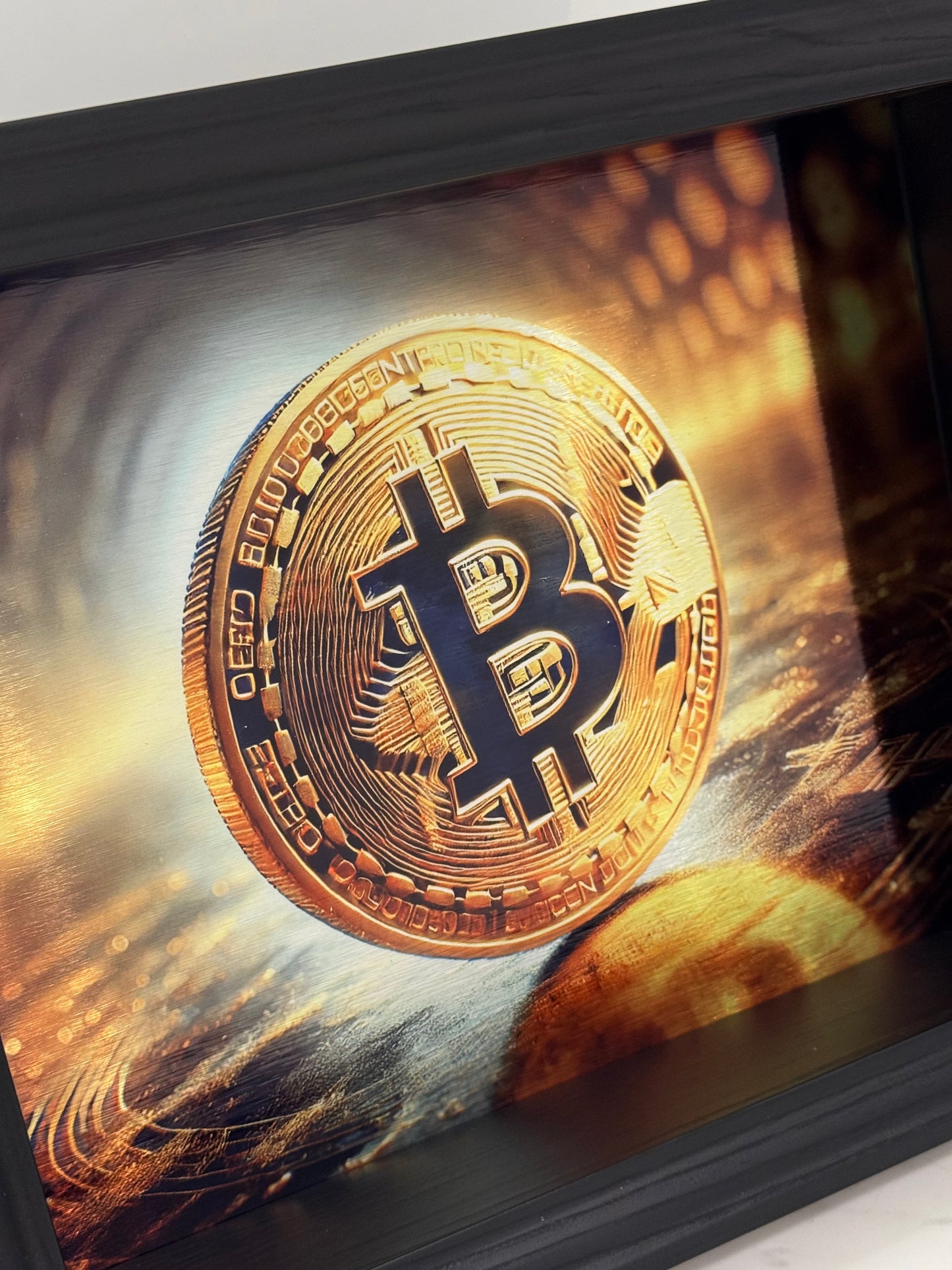 Black Bitcoin Box Frame – The Art of Modern Wealth