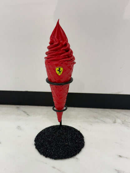 Red Motorsport-Inspired Decorative ice cream