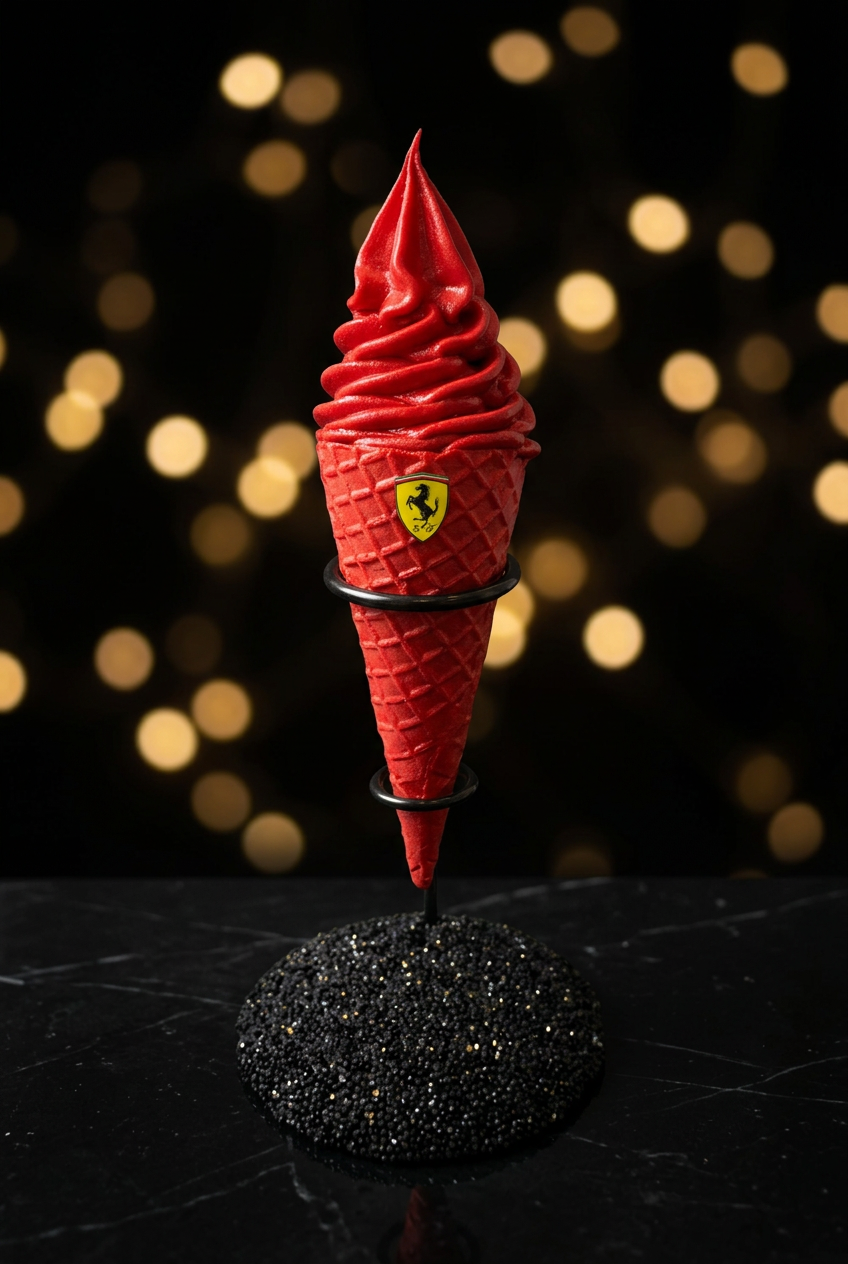 Red Motorsport-Inspired Decorative ice cream