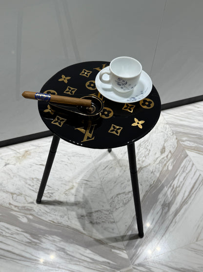 LV Louis Vuitton Side Table Black small